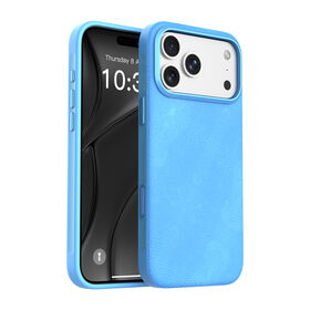 Caja Del Teléfono De Cuero De La PU Magnética Personalizada De Fábrica Para Iphone 18 Pro Max-Cubierta Protectora A Prueba De Golpes Con Botón De Anillo De Cámara De Metal