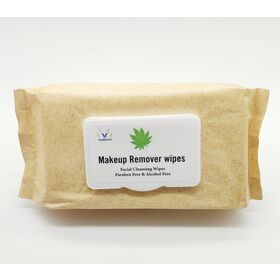 Private Label Gentle Cleansing Makeup Remover Wipes for Face, Eyes, Lips Travel Essentials