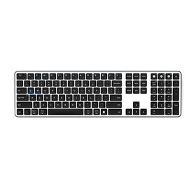 Teclado de Desktop Sem Fio Bluetooth Ergonômico à Prova d'Água de Tamanho Completo com Design de Tecla de Tesoura