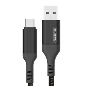 SOMOSTEL Atacado SMS-BW16 3.3ft 1m Powerline Carga rápida e transmissão rápida Cabo de carregamento rápido USB 2.4A para celular