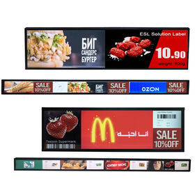 Monitor Digital Publicitário Ultra Largo de 55 Polegadas para Prateleiras de Supermercado, Tela LCD Tipo Barra Esticada