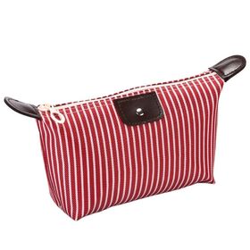 New Striped Dumpling Bag Zipper Closure Nylon Material Waterproof Household Storage Portable Hand Gift Fashion Travel Bag
