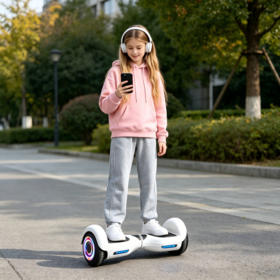 Hoverboard Listrik Bestseller Anak-anak 6,5 Inci Roda LED, Tahan Lama untuk Kesenangan Luar Ruangan & Komuter Harian