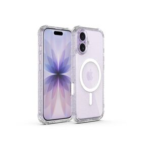 Coque de Protection Transparente Anti-Jaunissement Anti-Choc avec Paillettes, Protection à 360°, Résistance aux Chutes de 6M, Magnétique pour iPhone 17
