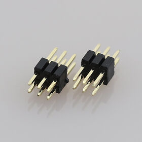 Broche et connecteur femelle plaqué or 1,0 pas double rangée broche 6P droite