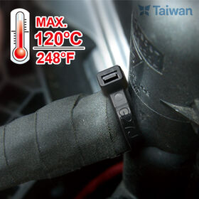 Heat Stabilized Cable Ties, Max. Operating Temperature: 120 degrees Celsius, Self-Locking, UL Plenum Rated.