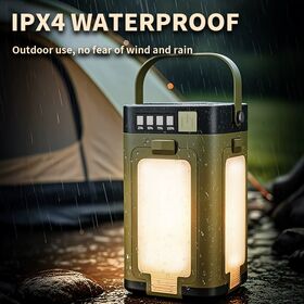 Multifunctional Outdoor Camping Light, Solar Powered, Four-Leaf Foldable, USB Output Emergency Ambient Lamp