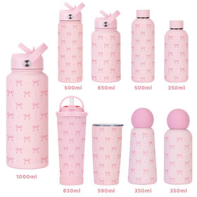 Modern Stainless Steel Vacuum Thermos Cup Straw Large Capacity Portable Sports Cup 6-12 Hours Thermal Insulation Boiling Water