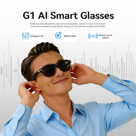 2026 Intelligente KI-Brille mit integrierter Kamera, KI-Übersetzung und fortschrittlicher Bluetooth 5.3-Konnektivität für OEM/ODM-Anforderungen