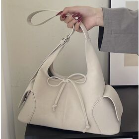 Bolso de Hombro de Terciopelo Vintage con Múltiples Bolsillos para Mujer - Diseño de Nicho Coreano Primavera