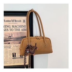 Bolso de Hombro Vintage Diseño Coreano Mate para Bolos, Bolso de Comuter Bajo el Brazo