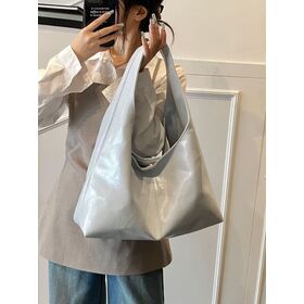 Bolso Tote Minimalista Coreano Estilo Perezoso, Gran Capacidad, Casual, para Commuter, Hombro