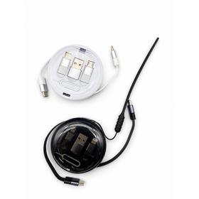 2026 New Efficient 100W Fast Charging Cable Type C to Type C Retractable Cable Holder with the Storage Box for Hands Free