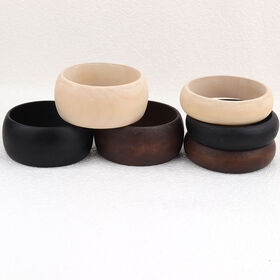Wholesale 3.8cm Width Unfinished Wooden Bangle Wooden Bracelets
