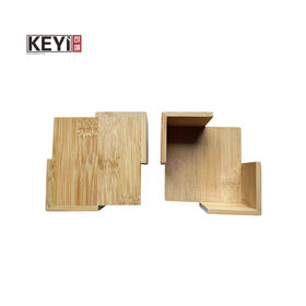 Set Tatakan Gelas Bambu dan Kayu Desain Baru, Alas Minuman Meja, Rak Dekoratif Meja Kopi, Set Tatakan Gelas Elegan
