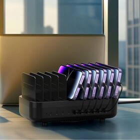 Custom electric fast public smart desktop portable 10 port tablet mobile phone usb c charging station for multiple devices