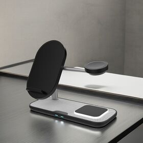 Wholesale oem desktop fast charging watch earbuds mobile phone 15w portable foldable 3 in 1 magnetic wireless charger pad