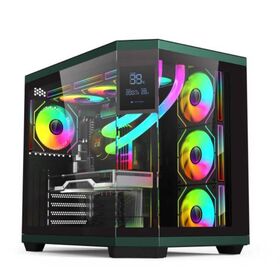 Caja de PC para juegos de vidrio templado, venta al por mayor de acuarios, caja de PC personalizada Atx con pantalla de China