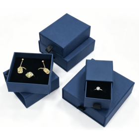 Custom Logo Paper Jewelry Packaging Box Luxury Drawer Gift Box for Jewelry Brand Retail and Promotional Packaging