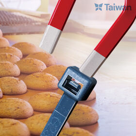 Metal Detectable Cable Ties, PA66MP (Polyamide 6.6 with metal particles), Self-Locking Zip Ties, Food Grade Cable Ties