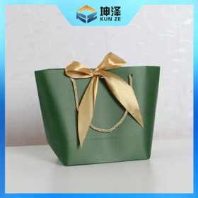 Paper Gift Bag Red Beauty Design Paper Shopping Bag Eco-friendly Wedding Paper Gift Bag with Bowknot Ribbon and Handle eco