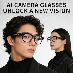 Low Cost Smart Glasses AI Features 8MP Camera Tiktok Streaming FHD Calls Bluetooth Wi-Fi CE FCC Certified Video call Translation