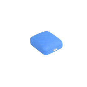Opulento azul acolchoado PU Leather Jewelry Box Set, Costurado Caso para Presentes De Noiva &amp; Ocasião Especial