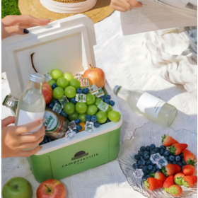 Logotipo personalizado 6 Cans 5L Cooler Pequeno Leve Lunch Box Food Storage Refrigeradores portáteis para Camping