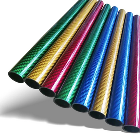 El OEM fácil procesar el tubo coloreado de la fibra de carbono del color de alta calidad del tubo de la fibra de carbono