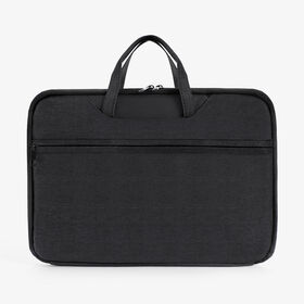 Logotipo personalizado clásico poliéster ligero bolsa de ordenador portátil maletín ordenador estuche organizador bolsillo para viajes de negocios