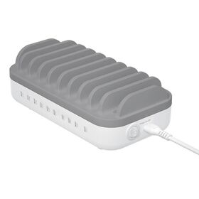 Office home 10 port public smart desktop 100w electronic portable mobile phone usb c fast charging station for cellphones