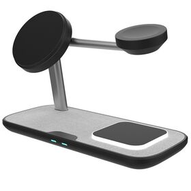 Wholesale custom logo electric 3 in 1 portable watch earbuds mobile phone 15w fast desktop magnetic wireless charger stand