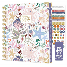 Planificadores HARDCOVER Planner 2026-2027 (8,5 "x 11") Año académico (julio 2026-julio 2027) -Planificador de objetivos de tareas de 13 meses para mujeres-