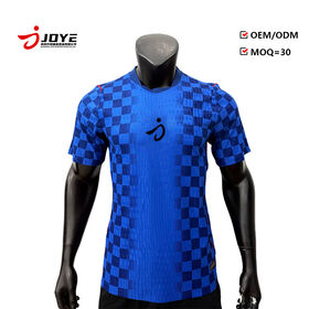 Jersey Sepak Bola Pria Desain OEM Kustom Warna Solid / Manufaktur Harga Terbaik Slim Fit untuk Jersey Sepak Bola Pria