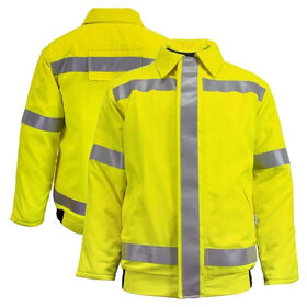 Polyester Reflective Safety Vest Customizable Winter Workwear Jackets with Custom Logo for Roadway Workers