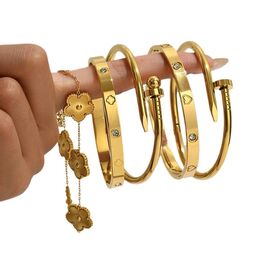 2026 SHINEYJEWLERY Lines Stainless steel Wide Bangle Fashion Jewelry bangle stainless steel IP gold Bangle OEM bangle
