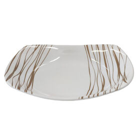 Plat de service oblong profond de 12 pouces pour fête, événement, vacances, plateau de service en mélamine, plateau de mélange pour la maison et le restaurant