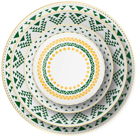 Luxury Gold-trim Dinnerware with Gold Rimmed Dinner Plates Charger Plate Set Ceramic Platter Custom Design Plates and Dish Plate