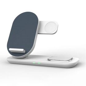 Wholesale custom fast wireless charging stand earbuds smart phone portable desktop universal 15w 3 in 1 wireless charger
