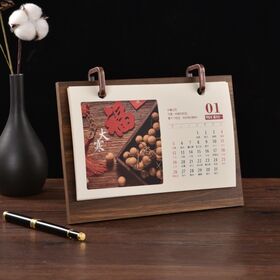 Wooden desktop Calendar, new business gifts, welcome OEM order,calendar display stand new