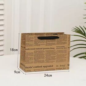Sacs en papier personnalisés de petite taille avec poignée, sacs en papier pour le commerce