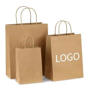 Customized kraft paper bags Customizable paper bags paper bag with handle custom paper bags paper lunch bags