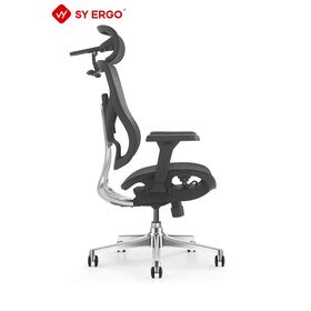 Luxury Ergonomic Mesh Office Chair with 4D Armrests and BIFMA Certified Aluminum Frame Black