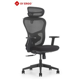 Chaise de Bureau Ergonomique Moderne avec Cadre en Aluminium, Assise en Maille, Hauteur Réglable, Pivotante, Accoudoirs 4D, Testée BIFMA