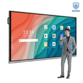 Pizarra Digital Interactiva Multitáctil al por Mayor 75 86 98 110 pulgadas, Panel Interactivo de Enlace Cero para Uso en Clases Online