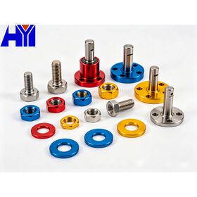 Anodized Aluminum/Stainless Steel Flange Shafts Bolts Nuts Washers Custom Automation Equipment Transmission Assembly Parts