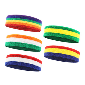 OEM, ikat kepala jahitan tiga warna, menyerap keringat, bernapas, dan sangat elastis untuk aktivitas lari dan kebugaran
