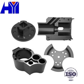 High Precision CNC Machined Black Aluminum Optical Instrument Parts Flanges Housings ISO9001