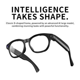 Gafas con cámara 8MP de bajo costo OEM con IA para video, fotografía, llamadas de audio, traducción y streaming HD en FB, INS, TK