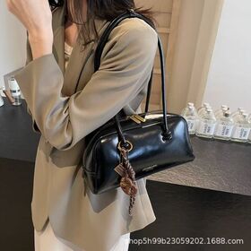 Retro Baseball Bag For Women, Premium Texture Large Capacity Handbag, Versatile Shoulder Purse For Autumn Winter